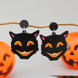 Halloween Cat Shape Stud Earrings