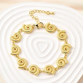 Браслеты из латунных ракушек для женщин, без кадмия и без свинца, стойки покрытие, долговечный