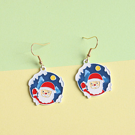 Cartoon Santa Claus Earrings for Christmas - Fun and Fashionable Holiday Accessories
