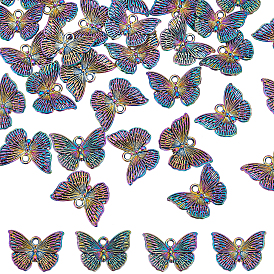 Plated Alloy Pendants, Cadmium Free & Lead Free, Butterfly