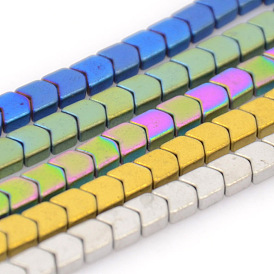 Electroplate Non-magnetic Synthetic Hematite Beads Strands, Arrows, 4x4x2mm, Hole: 1mm, about 125pcs/strand, 15.7 inch
