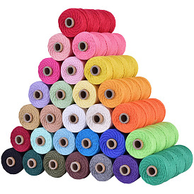 100M Round Cotton Cord, for Gift Wrapping, DIY Craft