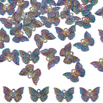 Plated Alloy Pendants, Cadmium Free & Lead Free, Butterfly