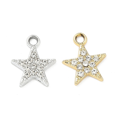 Подвески из сплава и страза, звезды прелести, uv покрытие