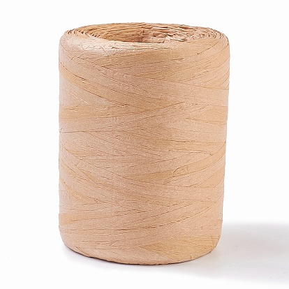 Cinta de rafia natural, cordel de papel para tejer artesanalmente, decoración de ramos