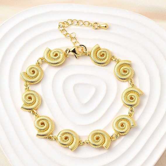 Браслеты из латунных ракушек для женщин, без кадмия и без свинца, стойки покрытие, долговечный