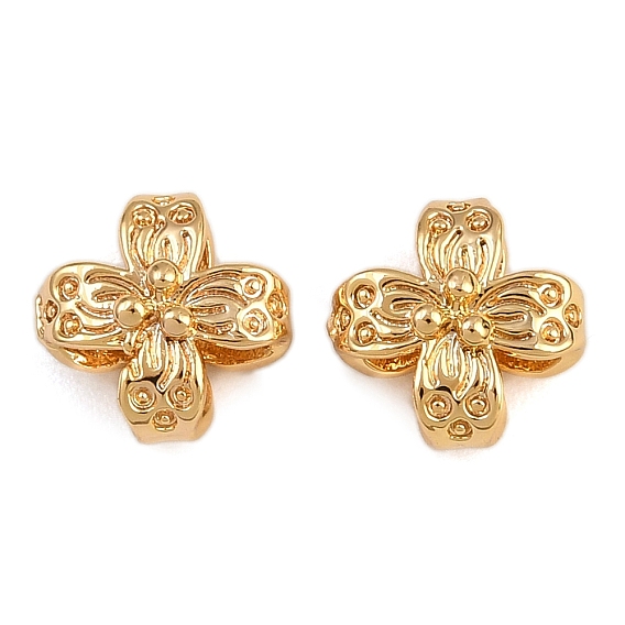 Латунные бусины, цветок, без никеля 