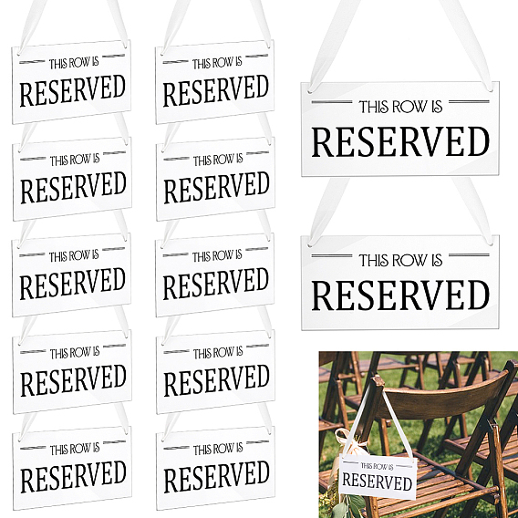 12шт. прямоугольная акриловая подвесная демонстрационная доска, с полиэфирной лентой