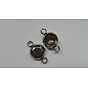 304 Stainless Steel Connector Rhinestone Settings, Flat Round