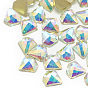 DIY Flat Back K9 Glass Rhinestone Cabochons, Random Color Back Plated, Faceted, Diamond