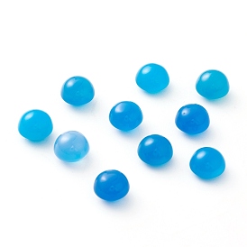 Cabochons en agate bleue naturelle, teint, champignons
