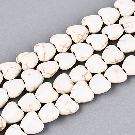 Синтетических Говлит бисер нитей, сердце