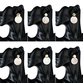 Exaggerated Shell Earrings with Chic Personality and Style.