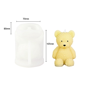 3D Bear DIY Candle Silicone Molds, Decoration Making, for Candle Making