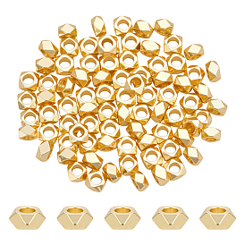 80 шт. многоугольные латунные бусины, стойки покрытие, долговечный
