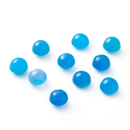 Cabochons en agate bleue naturelle, teint, champignons