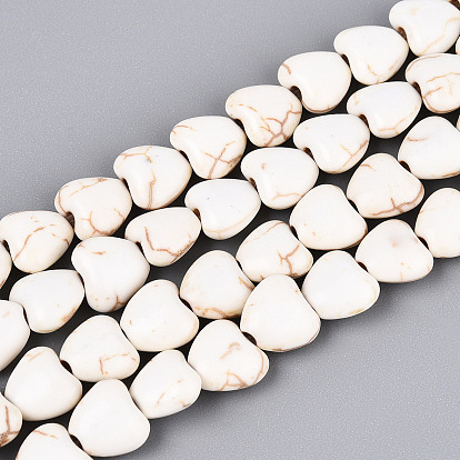 Синтетических Говлит бисер нитей, сердце