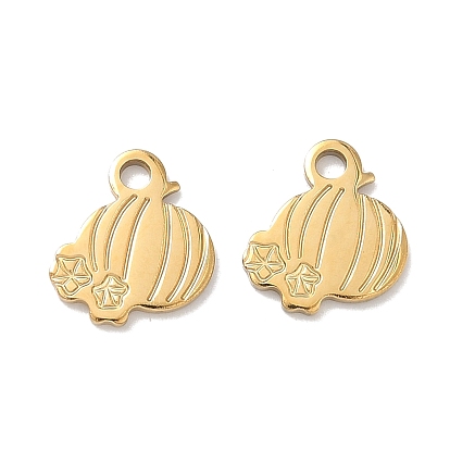 Хэллоуин 304 подвески из нержавеющей стали, тыква, ионное покрытие (ip)