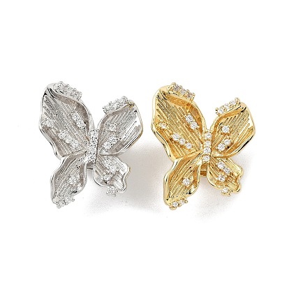 Латунные микро проложить кубического циркония подвески, бабочка, стойки покрытие, долговечный, без кадмия и без свинца
