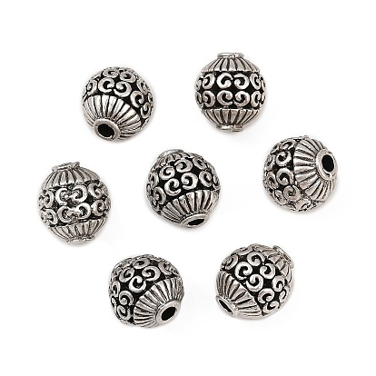 Сплавочные овальные бусины тибетского стиля , круглые, без кадмия и без свинца