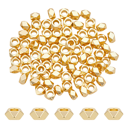 80 шт. многоугольные латунные бусины, стойки покрытие, долговечный