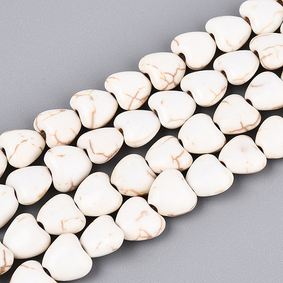 Синтетических Говлит бисер нитей, сердце