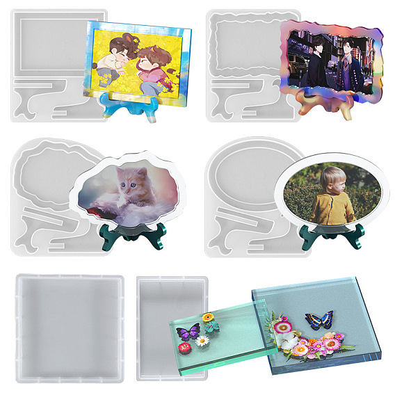 Силиконовые формы для фоторамок своими руками, формы для литья смолы, инструменты для производства глиняных ремесел