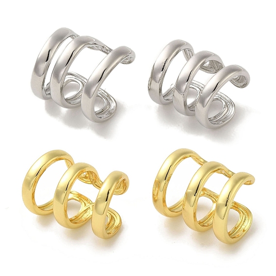 Серьги-клипсы из латуни с покрытием стойки, долговечный, без свинца и без кадмия