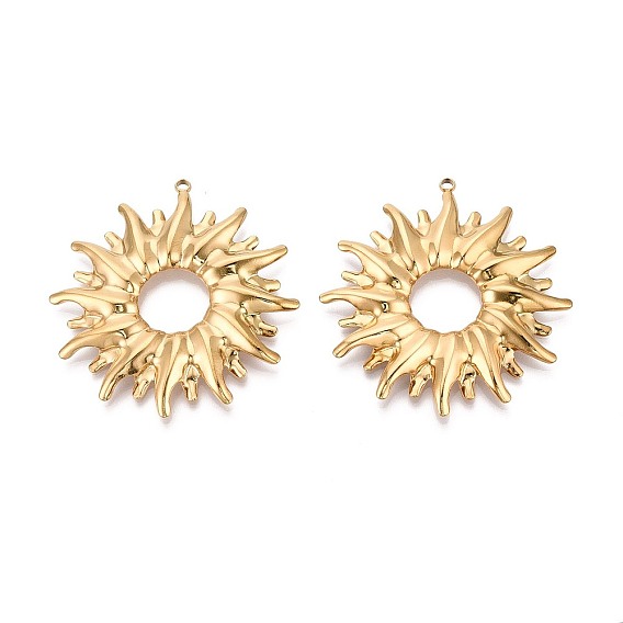 304 из нержавеющей стали большие кулоны, очарование солнца, ионное покрытие (ip)