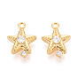 Латунные микро проложить кубического циркония прелести, звезда, долговечный, без никеля 