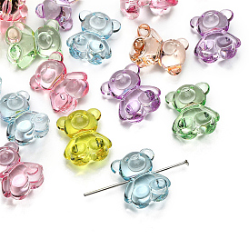 20Pcs Transparents Acrylic Beads, Bear