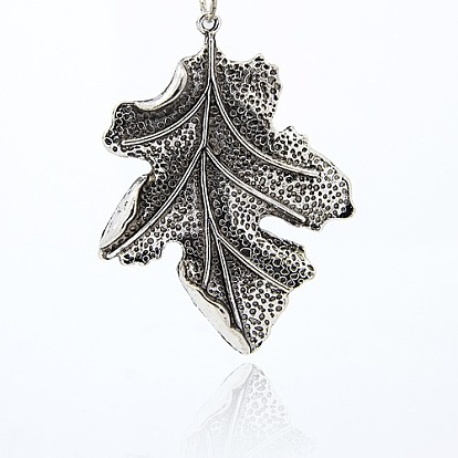 Tibetano hoja de aleación de estilo grandes colgantes, para el diseño de collar, 66.5x51x1 mm, agujero: 2.3 mm