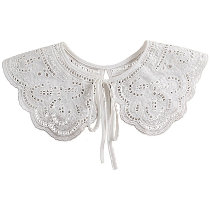 Съемные женские воротники с вышивкой из полиэстера, мини-плащ, аксессуары для одежды