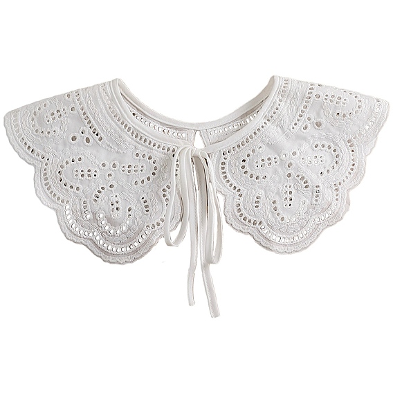 Съемные женские воротники с вышивкой из полиэстера, мини-плащ, аксессуары для одежды