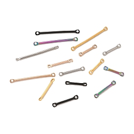 Ion Plating(IP) 304 Stainless Steel Connector Charms, Bar Links