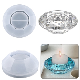 Diamond Shape DIY Tealight Candle Holder Molds, Resin Casting Molds, for UV Resin, Epoxy Resin Craft Making
