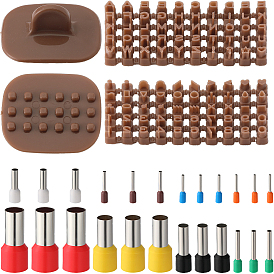 1 набор pp пластиковых букв a~z для печенья, тиснитель, резак, штампы с цифрами и алфавитом для поделок из глины, с 1 набором резаков для круглых отверстий из пластика и нержавеющей стали