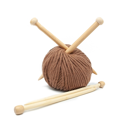 Aiguilles à tricoter pointues en bambou, pour outil à tricoter