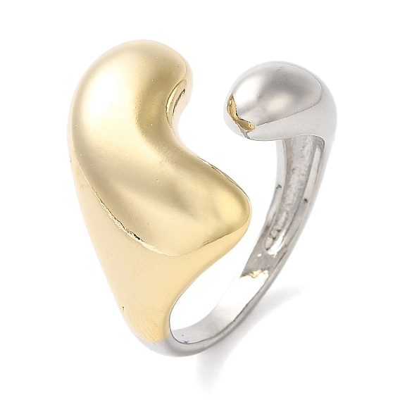 Heart Brass Open Cuff Rings for Women