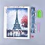 DIY Diamond Painting Kits For Kids, with Diamond Painting Cloth, Resin Rhinestones, Diamond Sticky Pen, Tray Plate and Glue Clay, Eiffel Tower