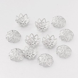 316 Surgical Stainless Steel Flower Bead Caps, Fancy Bead Caps, 10x4mm, Hole: 1mm