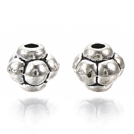 Perles en alliage de style tibétain, sans cadmium et sans plomb, fleur