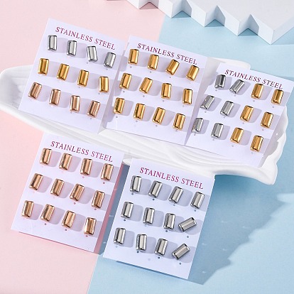 304 из нержавеющей стали серьги, прямоугольные