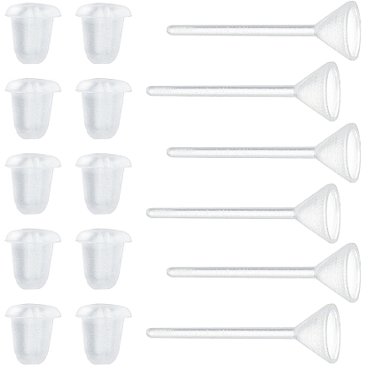 500пластиковые серьги-гвоздики, настройки серьги для горного хрусталя, 500 ушные гайки