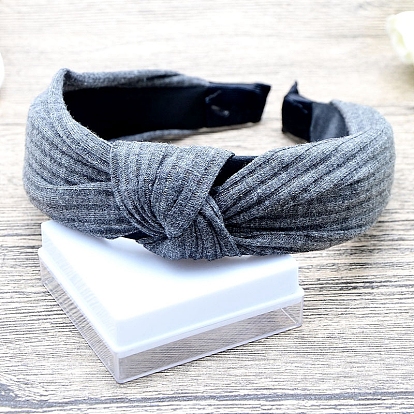 Cloth Hair Bands for Women, with Plastic Finding, Knot