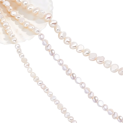 3 нити 3 стили натуральные культивированные пресноводные жемчужные бусины нити, двух сторон полированной
