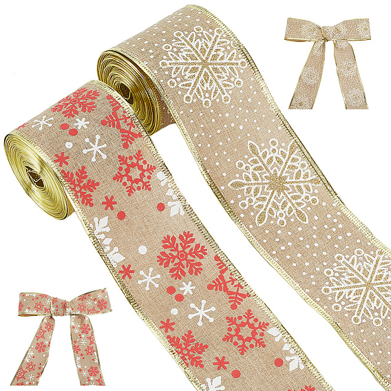 2 рулоны 2 стили рождественская тематика искусственная хлопковая лента