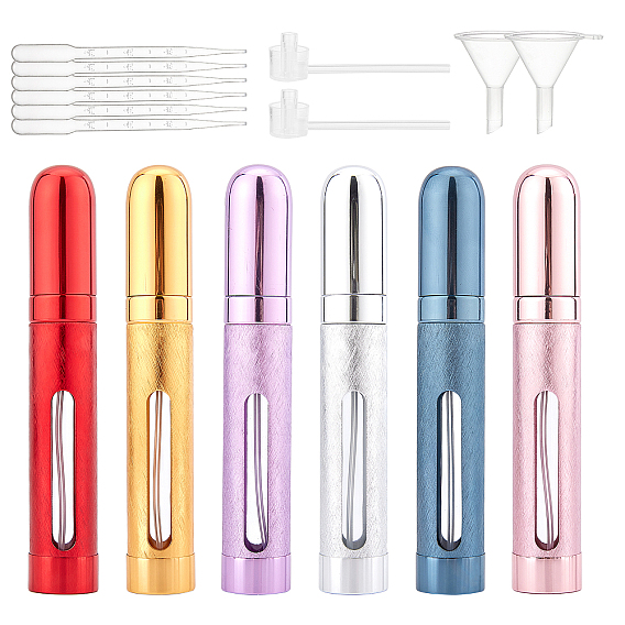 Refillable Perfume Atomizer Spray Bottle, with Fine Mist Sprayer & Dust CapPortable Mini Empty Bottles, Plastic Dropper & Funnel Hopper & Pump