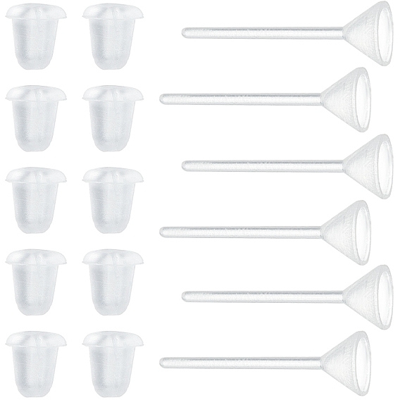 500пластиковые серьги-гвоздики, настройки серьги для горного хрусталя, 500 ушные гайки