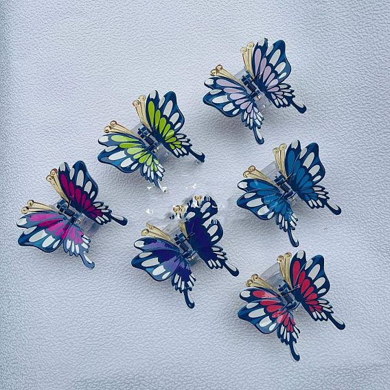 Пластиковые заколки для волос с когтями бабочки, аксессуары для волос для женщин и девочек